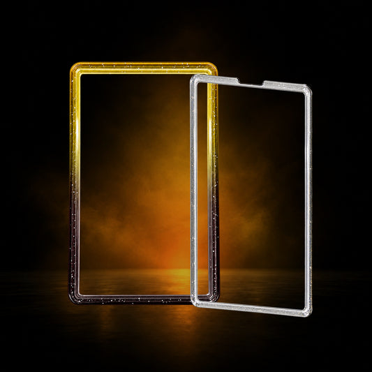 Solar Eclipse glitter PSA slab guard with front and back acrylic plates – Slabium Double Plate Guard Acrylic PSA