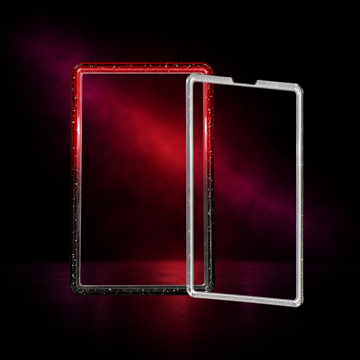 Ruby Eclipse glitter PSA slab guard with front and back acrylic plates – Slabium Double Plate Guard Acrylic PSA