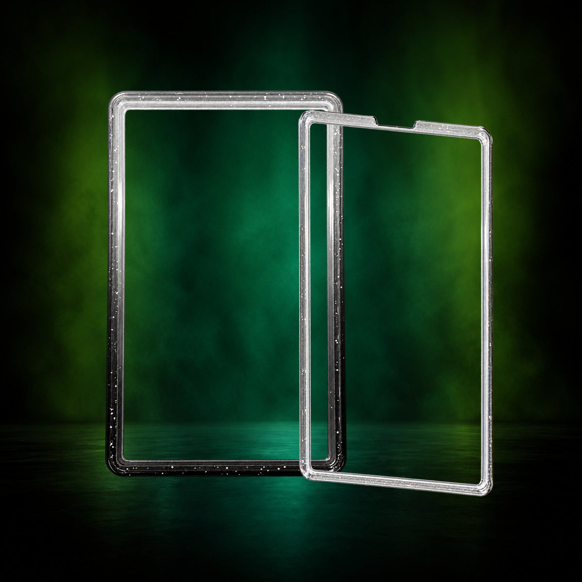 Phantom Eclipse glitter PSA slab guard with front and back acrylic plates – Slabium Double Plate Guard Acrylic PSA