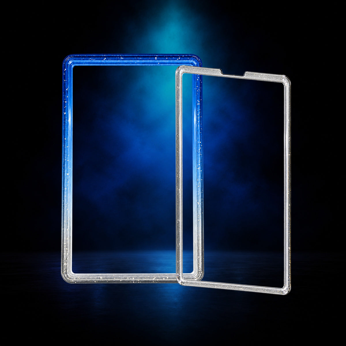 Azure Veil glitter PSA slab guard with front and back acrylic plates – Slabium Double Plate Guard Acrylic PSA