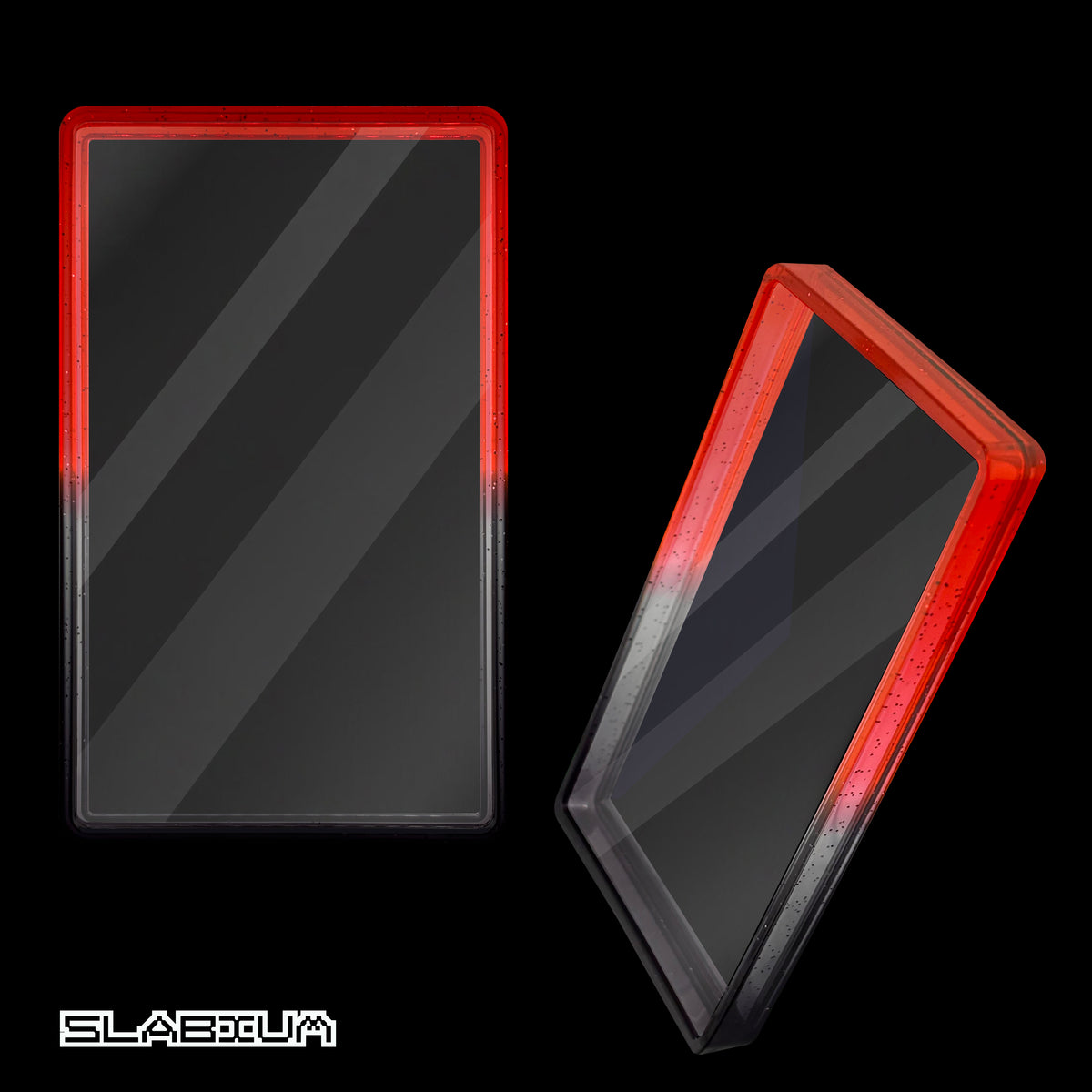 Ember PSA acrylic slab case with guard (red & black) – Slabium Guard Acrylic PSA