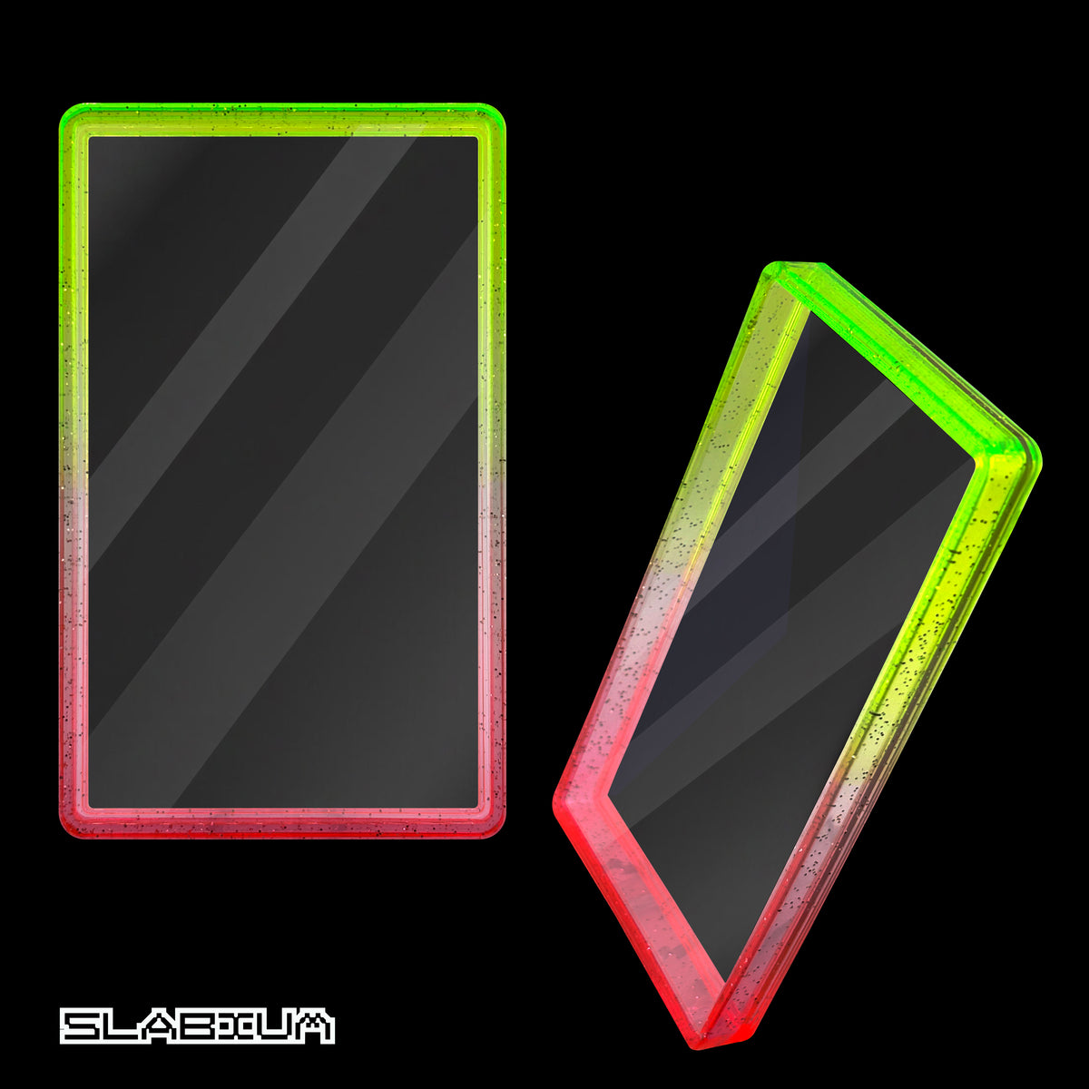 Hydra PSA acrylic slab case with guard (red & green) – Slabium Guard Acrylic PSA