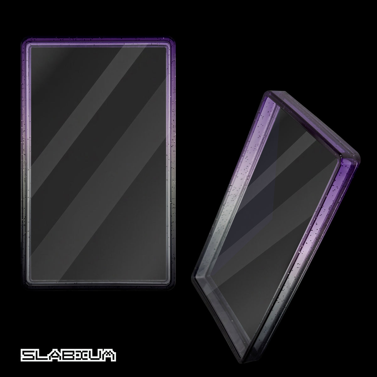 Amethyst PSA acrylic slab case with guard (purple & black) – Slabium Guard Acrylic PSA