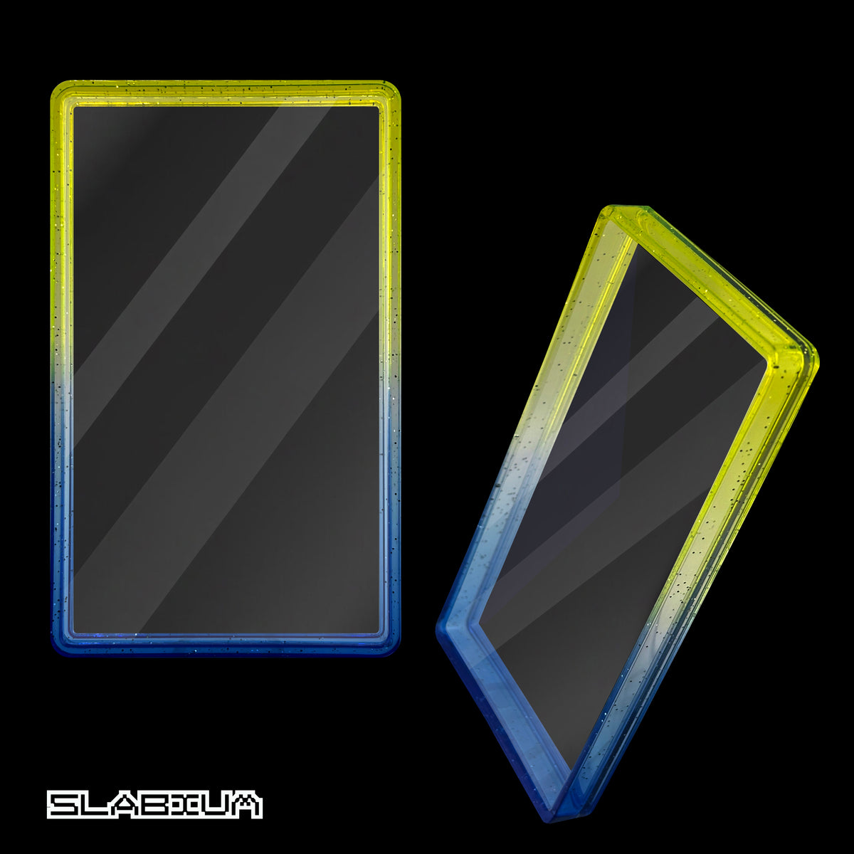 Equinox PSA acrylic slab case with guard (yellow & blue) – Slabium Guard Acrylic PSA