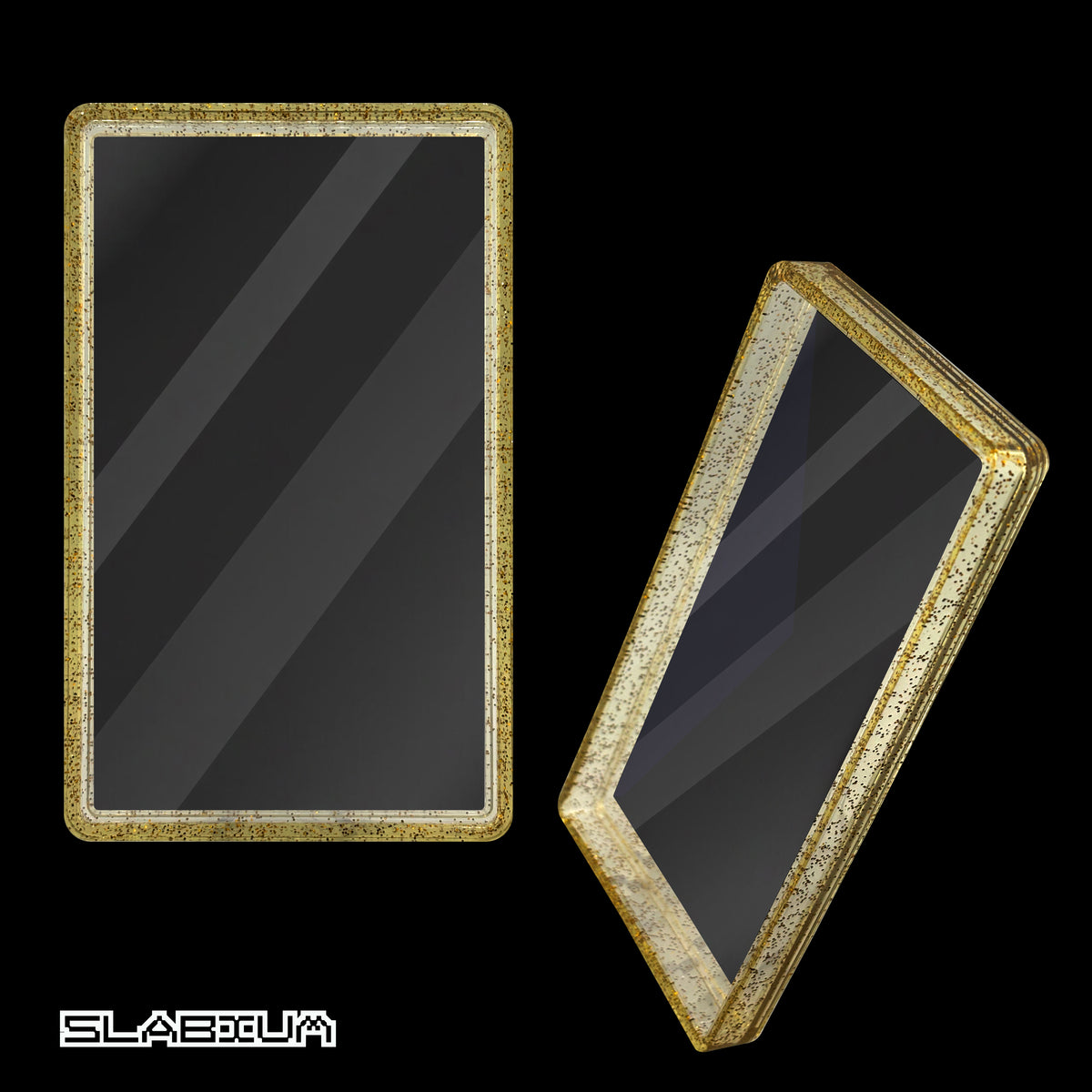 Midas PSA acrylic slab case with guard (gold) – Slabium Guard Acrylic PSA