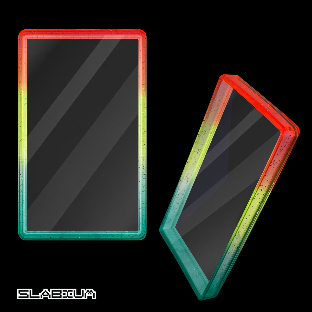 Spectrum PSA acrylic slab case with guard (red, yellow & green) – Slabium Guard Acrylic PSA