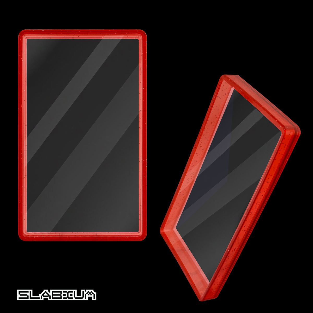 Ruby PSA acrylic slab case with guard (red) – Slabium Guard Acrylic PSA