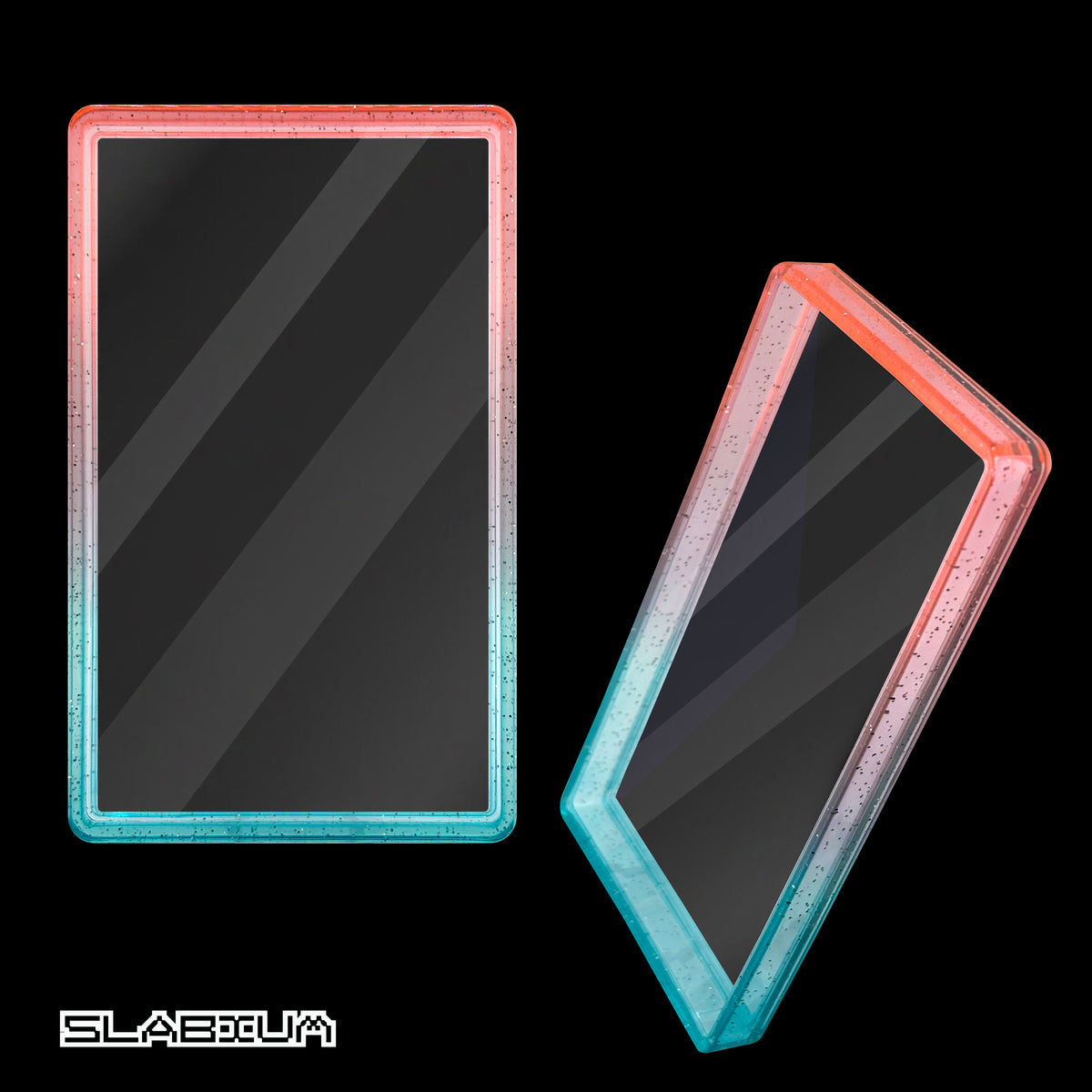 Fusion PSA acrylic slab case with guard (red & blue) – Slabium Guard Acrylic PSA