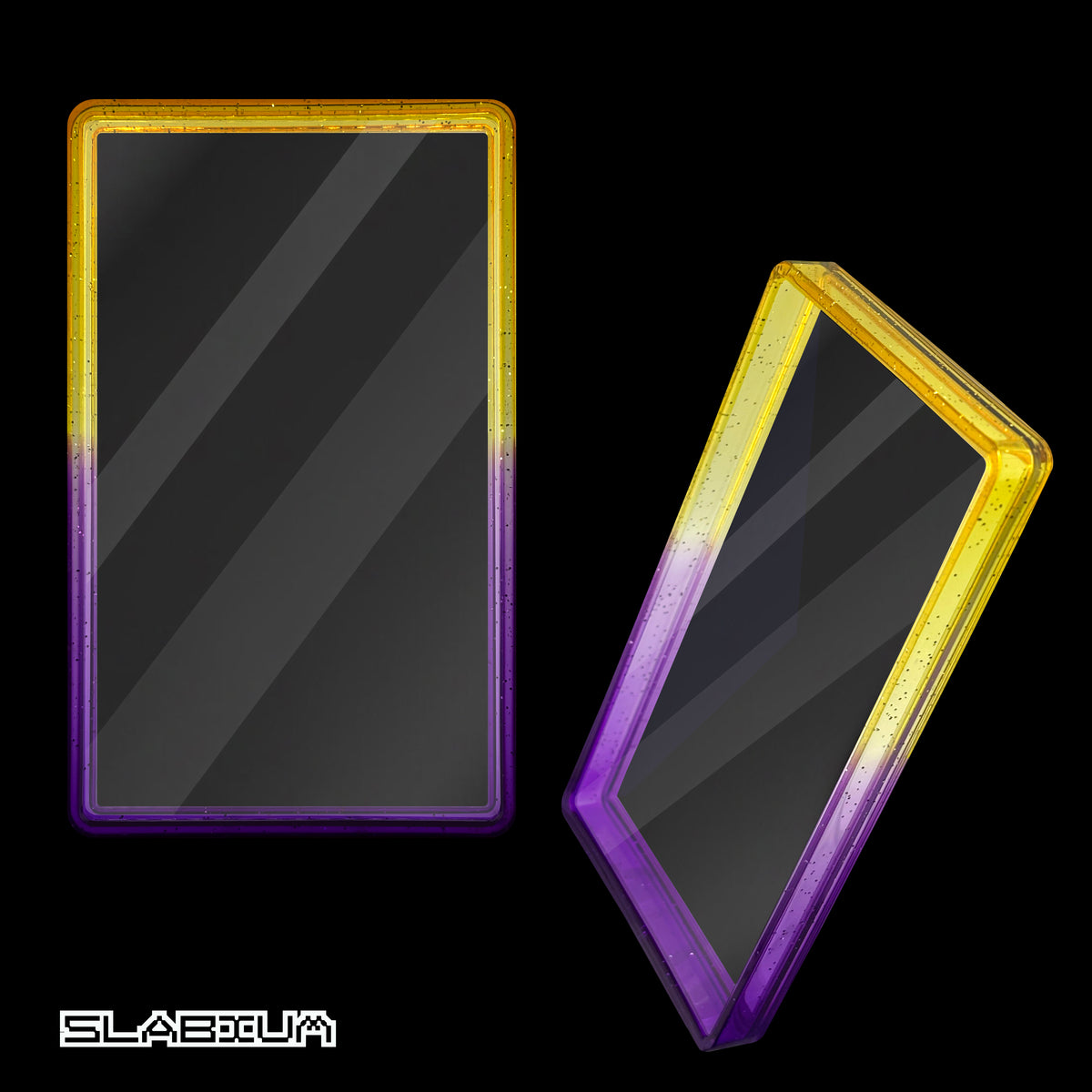 Dynasty PSA acrylic slab case with guard (gold & purple) – Slabium Guard Acrylic PSA