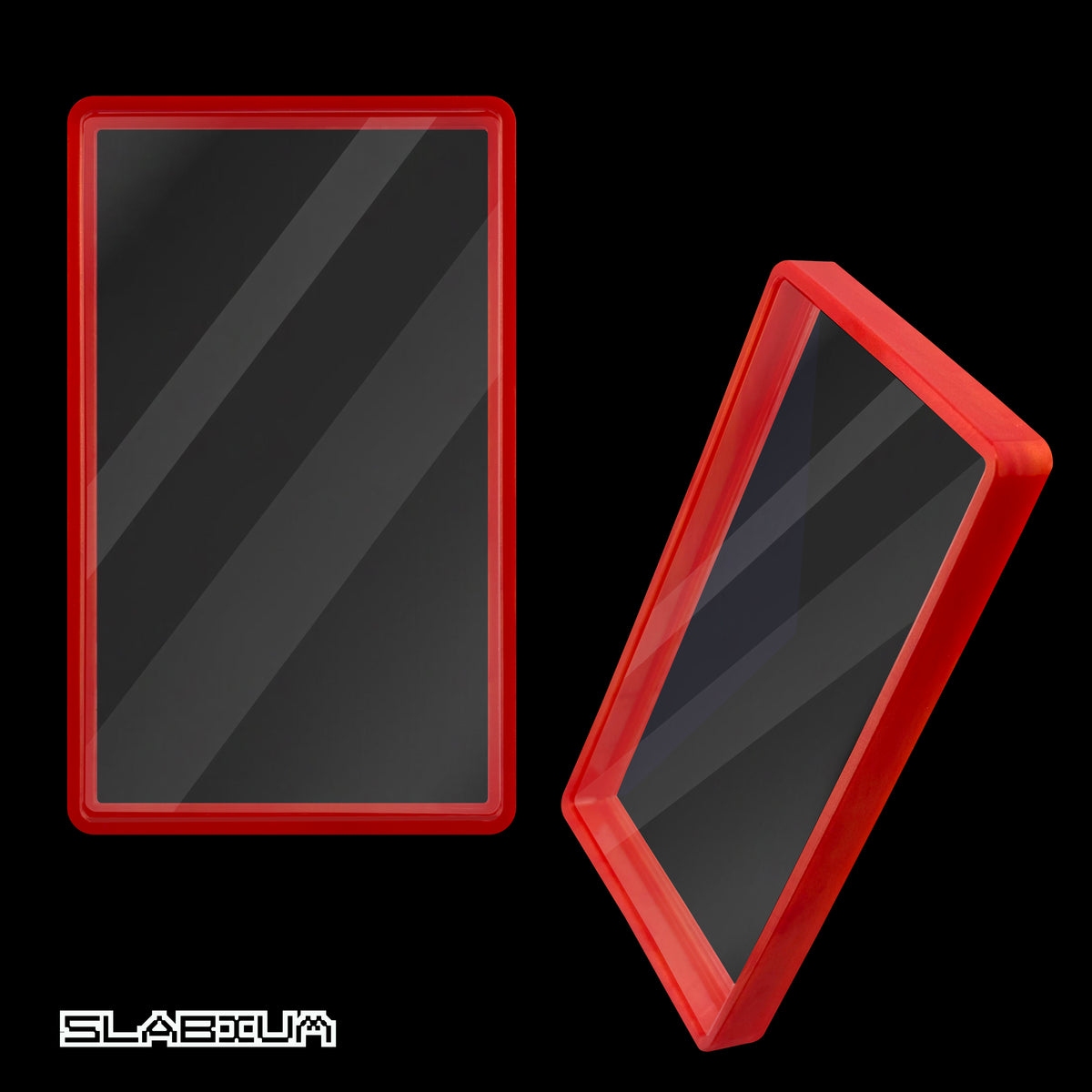 Imperial PSA acrylic slab case with guard (red & gold) – Slabium Guard Acrylic PSA