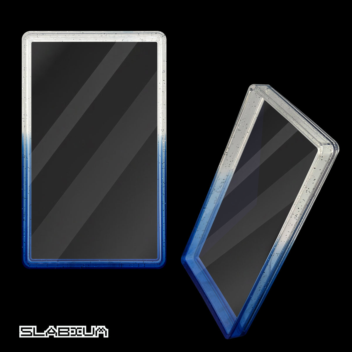 Glacier PSA acrylic slab case with guard (blue & clear) – Slabium Guard Acrylic PSA