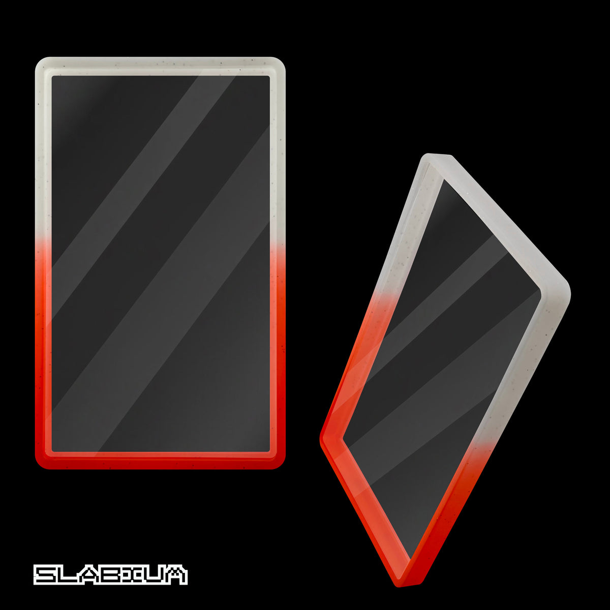 Nova PSA acrylic slab case with guard (frosted white & red) – Slabium Guard Acrylic PSA