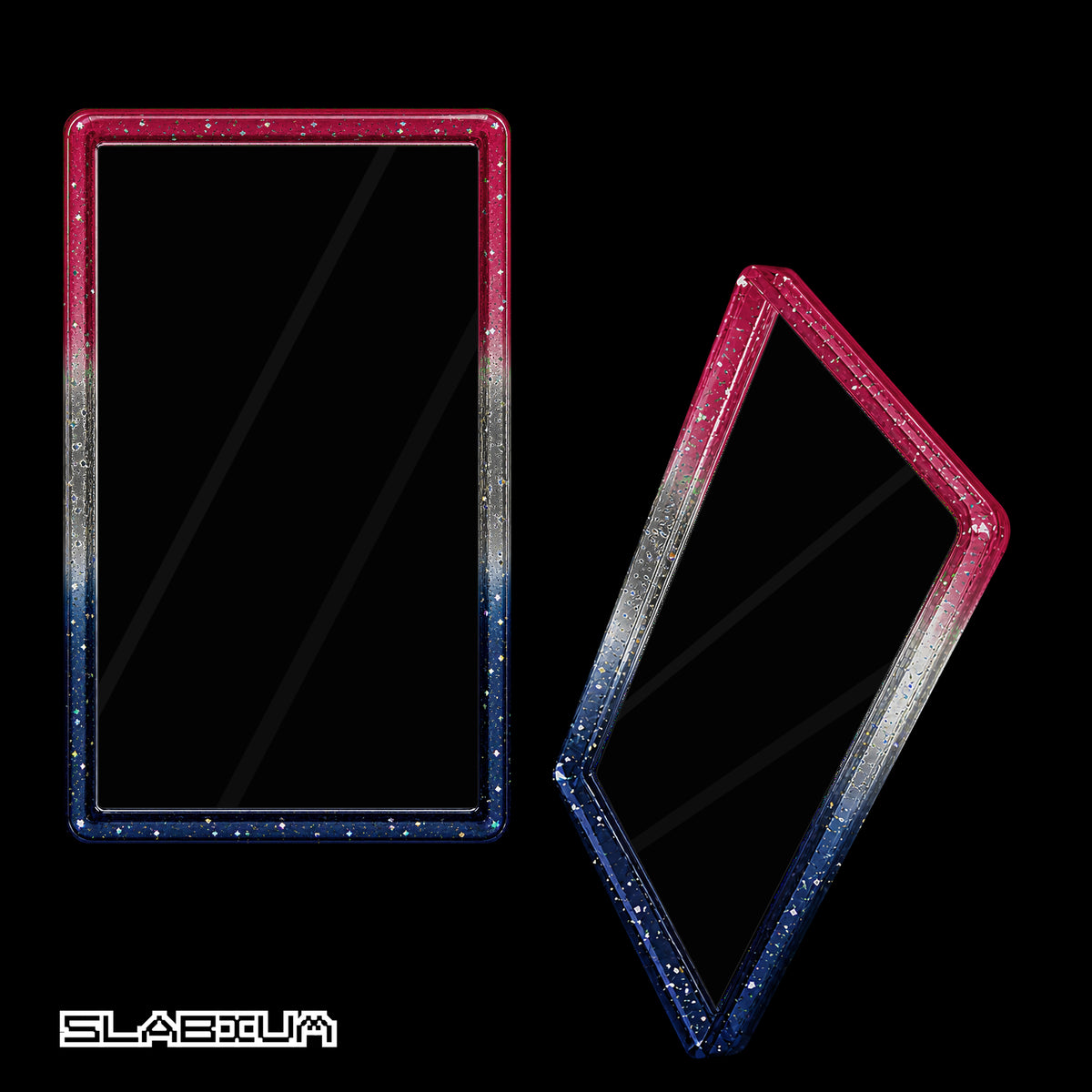 Liberty premium PSA acrylic slab case with guard (red, clear & navy) – Slabium Guard Acrylic PSA