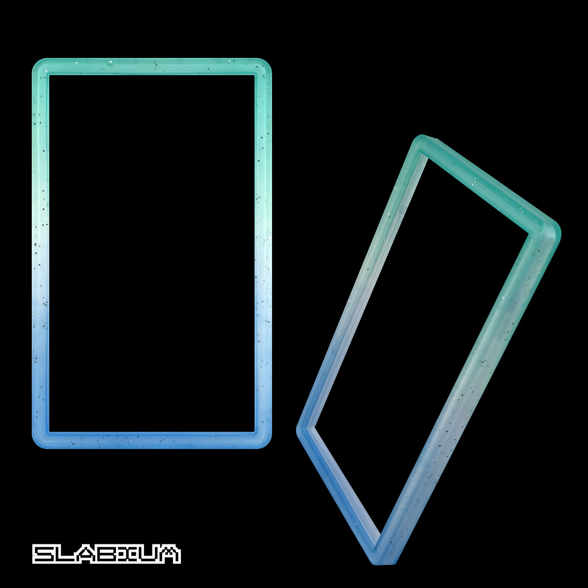 Tropic PSA slab guard bumper (green & blue) – Slabium Guard Bumper graded card protector