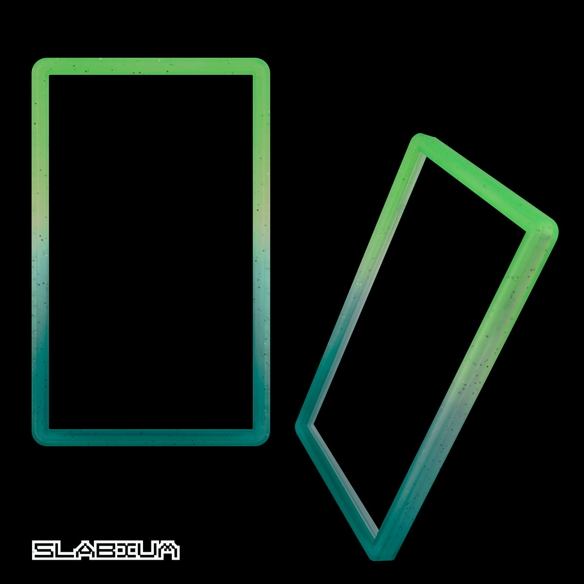 Jungle PSA slab guard bumper (neon green & dark teal) – Slabium Guard Bumper graded card protector