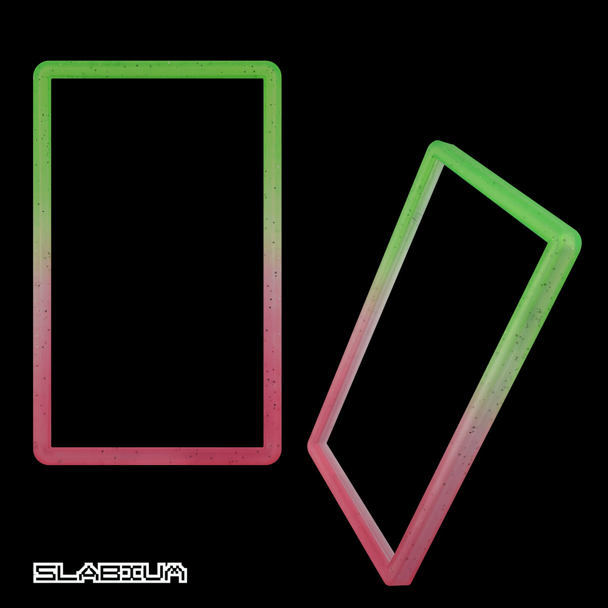 Watermelon PSA slab guard bumper (green & pink) – Slabium Guard Bumper graded card protector