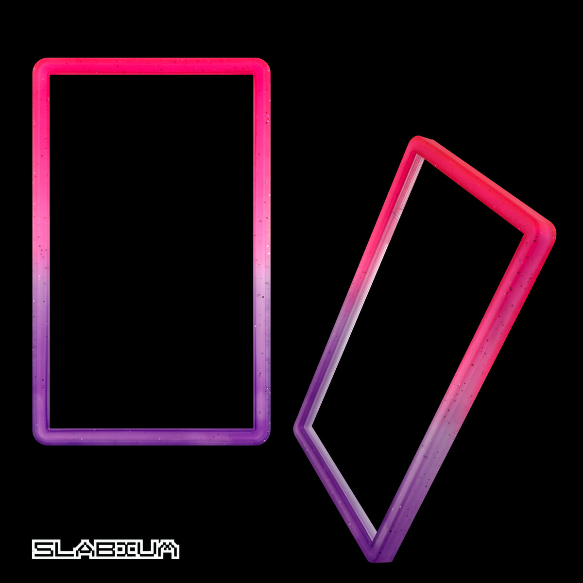 Flamingo PSA slab guard bumper (hot pink & purple) – Slabium Guard Bumper graded card protector
