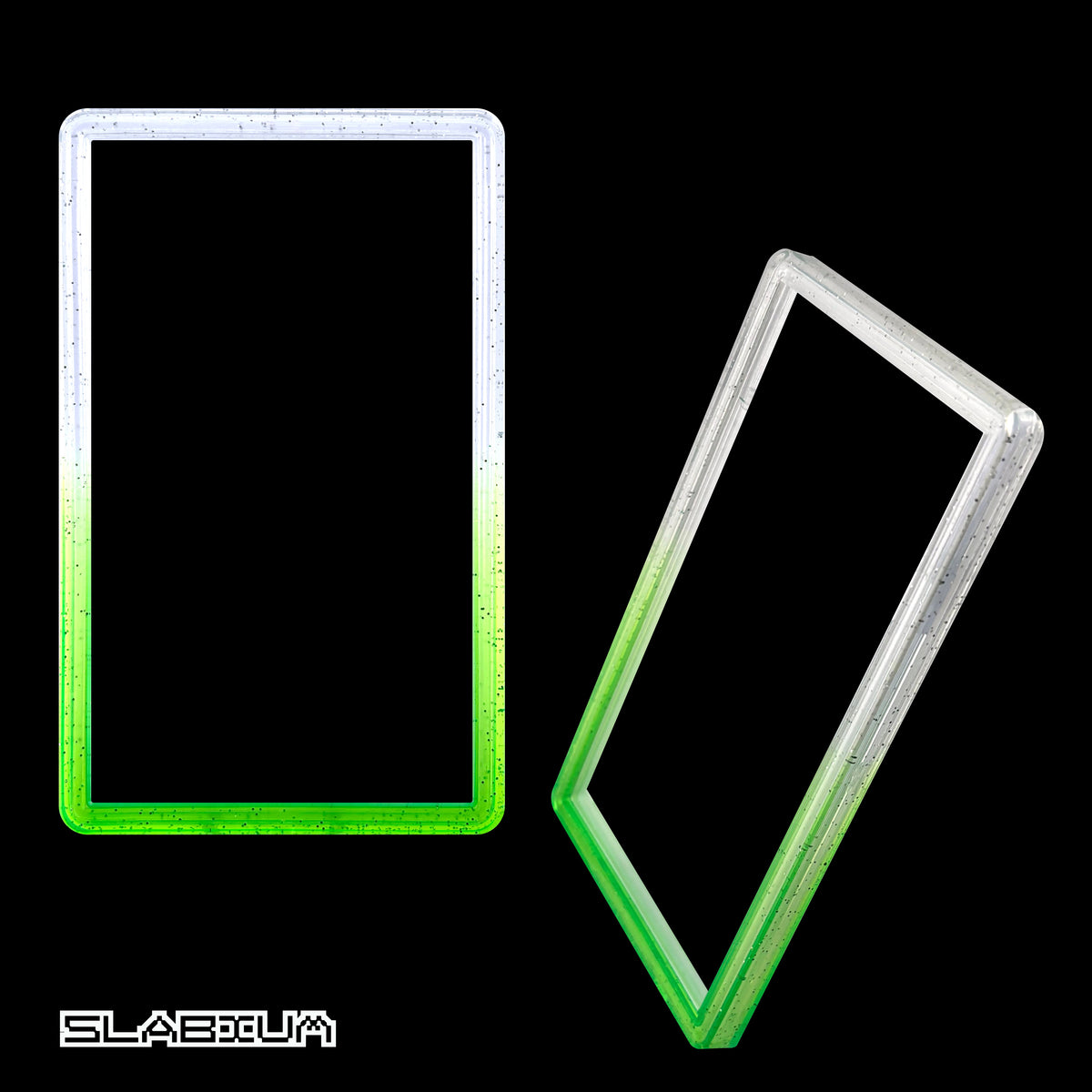 Emerald Fade PSA slab guard bumper (green & clear fade) – Slabium Guard Bumper graded card protector