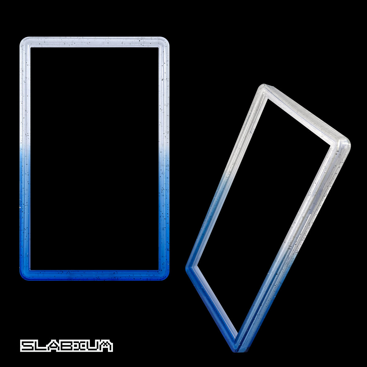 Ocean Fade PSA slab guard bumper (blue & clear fade) – Slabium Guard Bumper graded card protector
