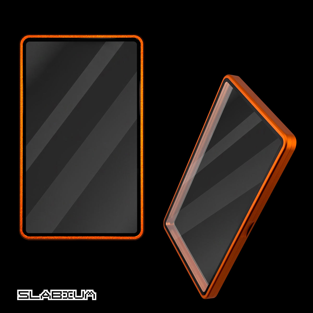 Blaze magnetic aluminum PSA slab case with UV glass – Slabium Metal Case
