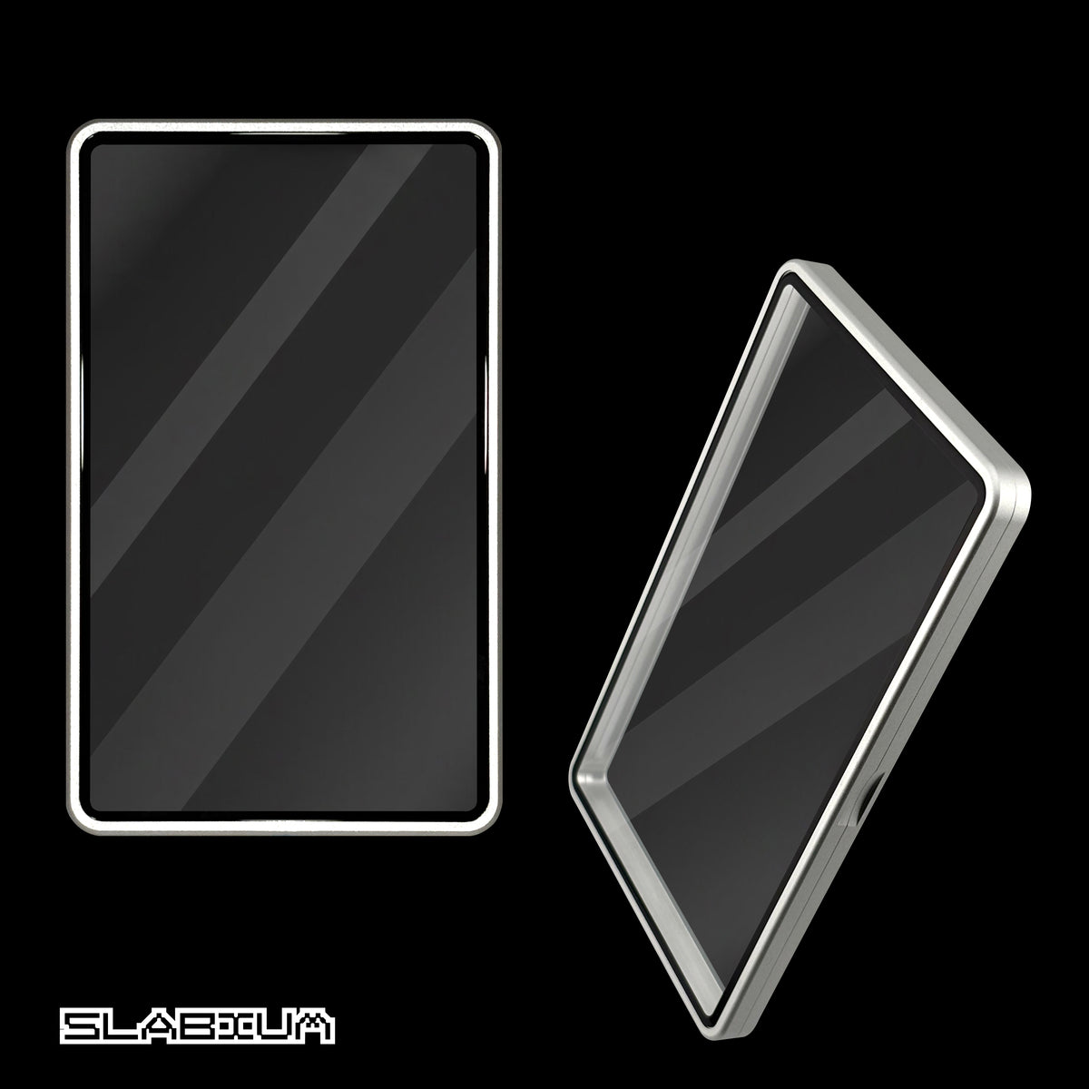 Sterling magnetic aluminum PSA slab case with UV glass – Slabium Metal Case