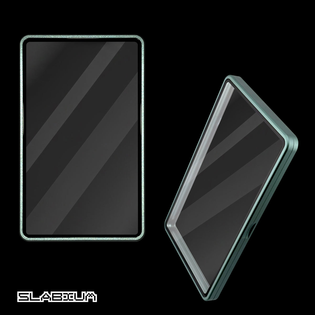 Hunter magnetic aluminum PSA slab case with UV glass – Slabium Metal Case