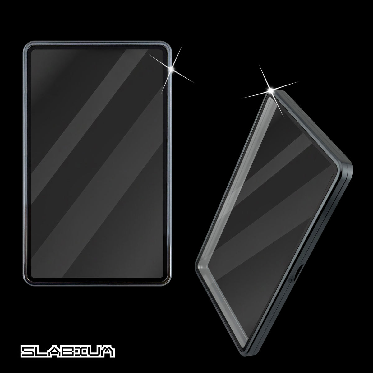 Slabium Metal Case PSA in Graphite (19), glossy finish - both sides on black
