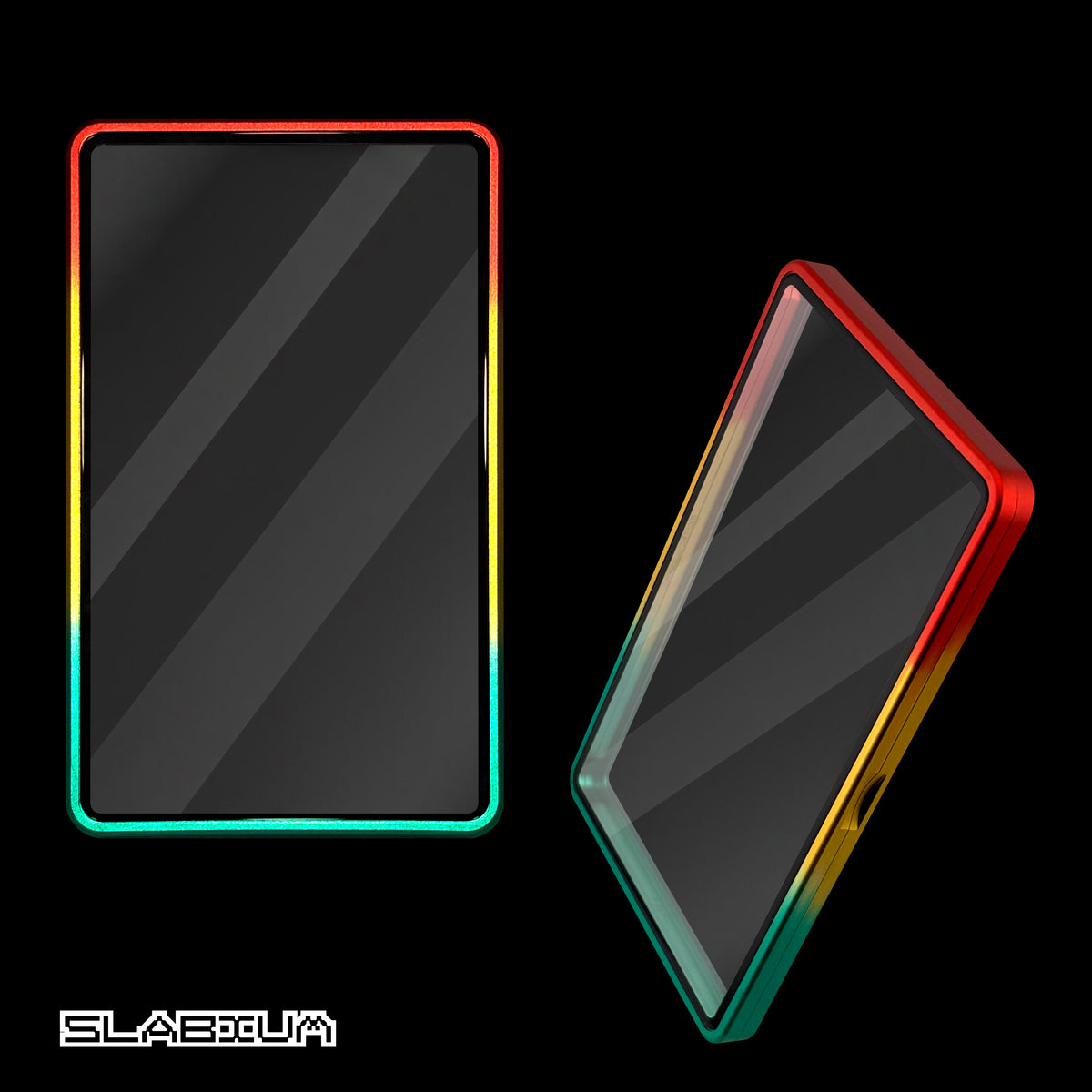 Fiesta magnetic aluminum PSA slab case with UV glass – Slabium Metal Case