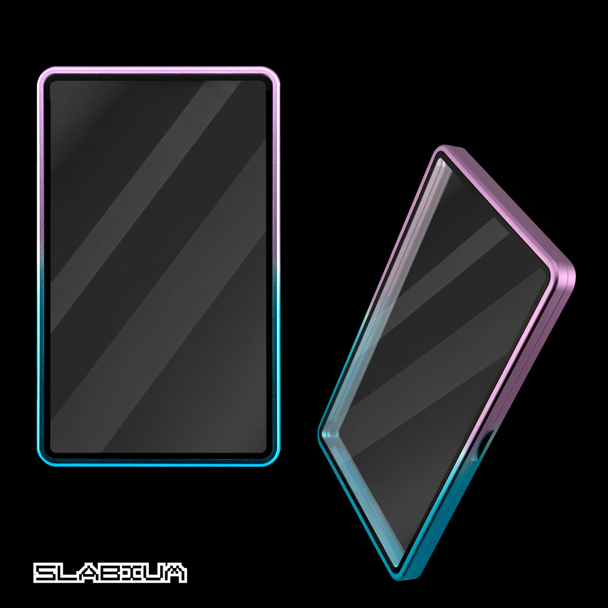 Dusk magnetic aluminum PSA slab case with UV glass – Slabium Metal Case