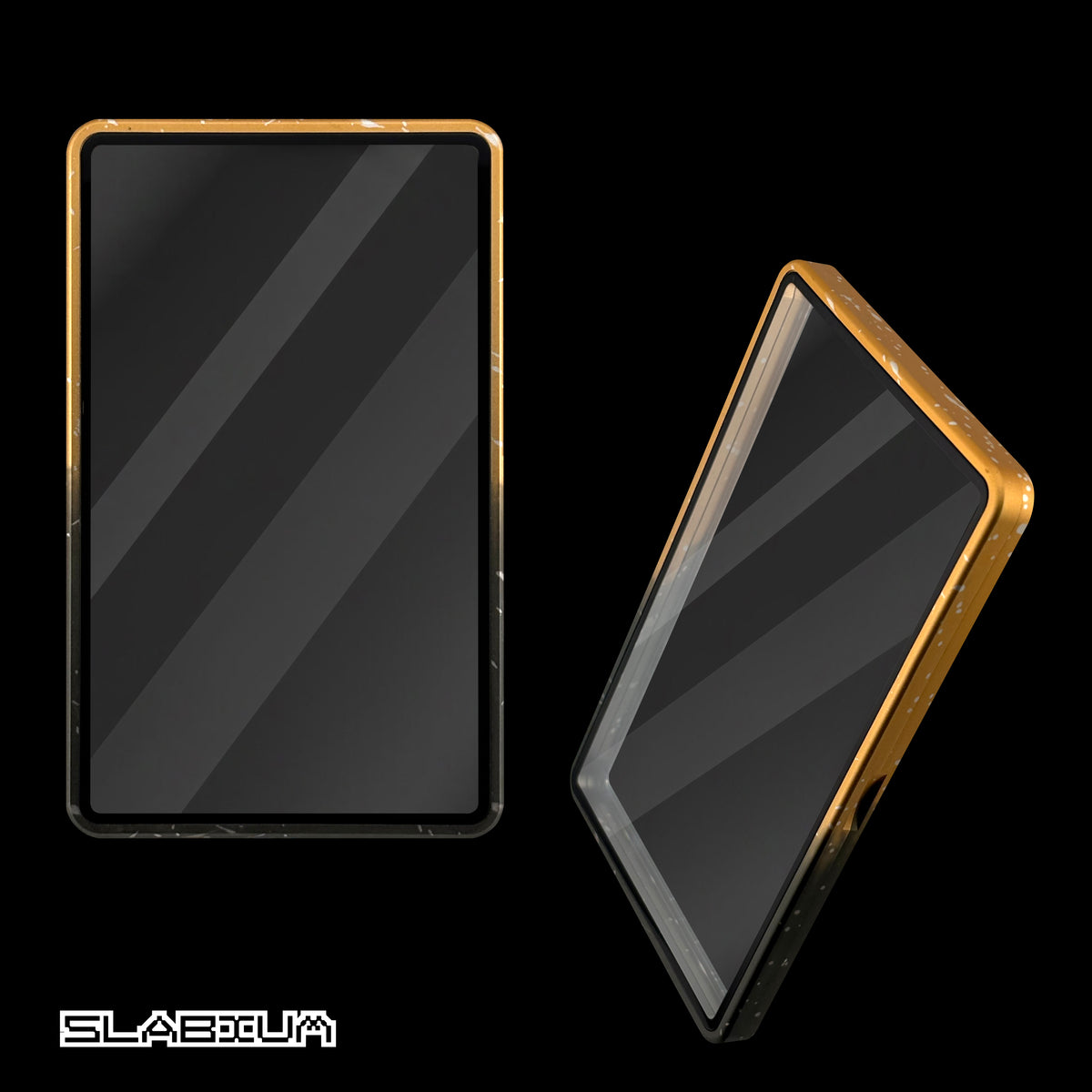 Pyrite magnetic aluminum PSA slab case with UV glass – Slabium Metal Case