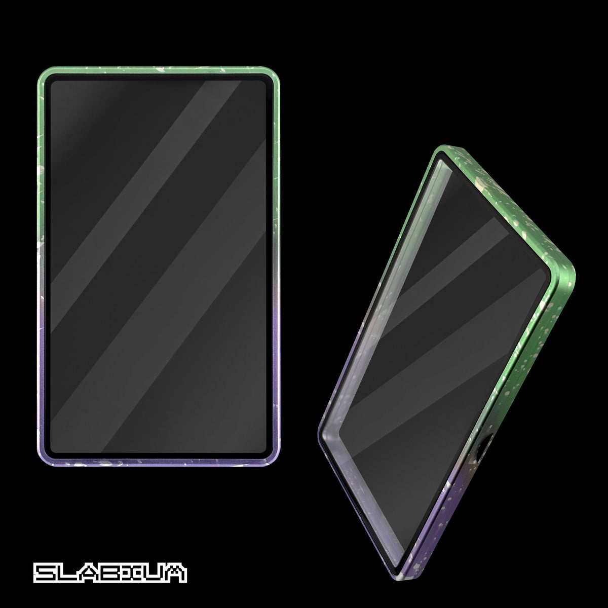 Carnival magnetic aluminum PSA slab case with UV glass – Slabium Metal Case