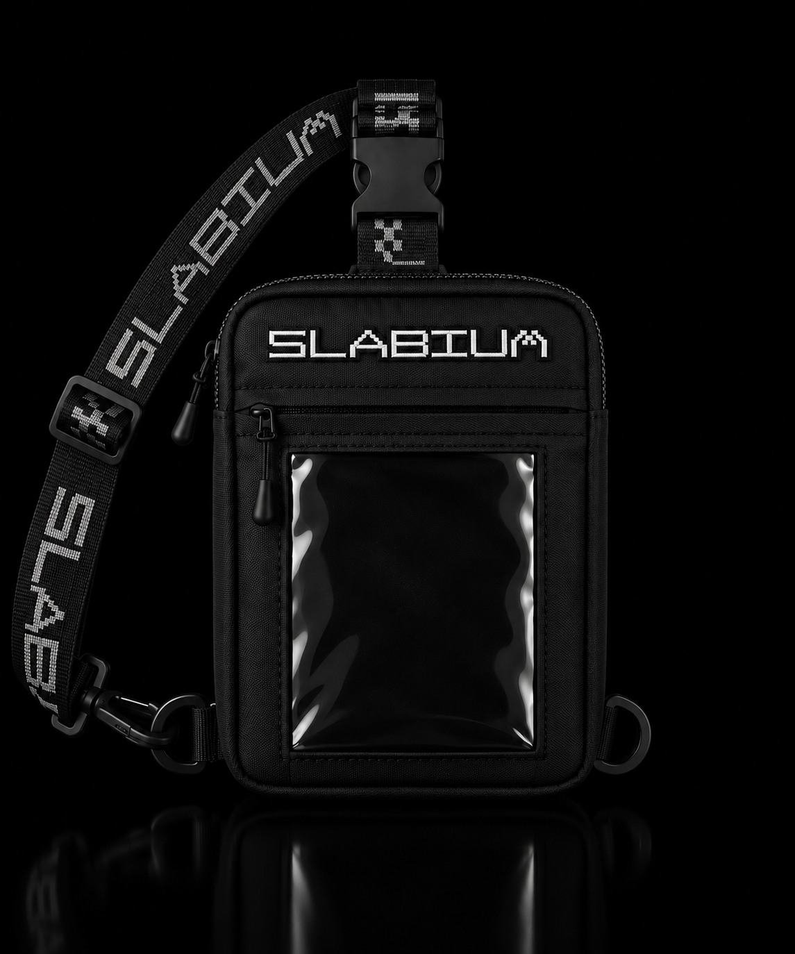 SLABIUM BAG with a PSA graded Pokémon card in the front display window