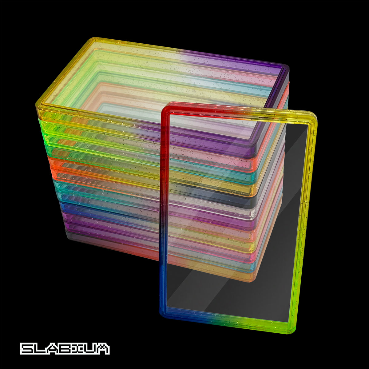 Slabium Guard Acrylic PSA acrylic slab cases – all 40 colorways side by side